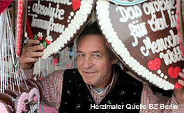 Michael Schifferl an dem begehrtesten Lebkuchenstand auf dem Oktoberfest