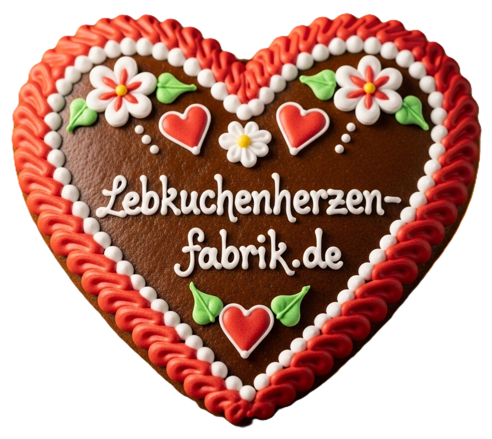 Lebkuchenherzen Fabrik.de Rot Weiss
