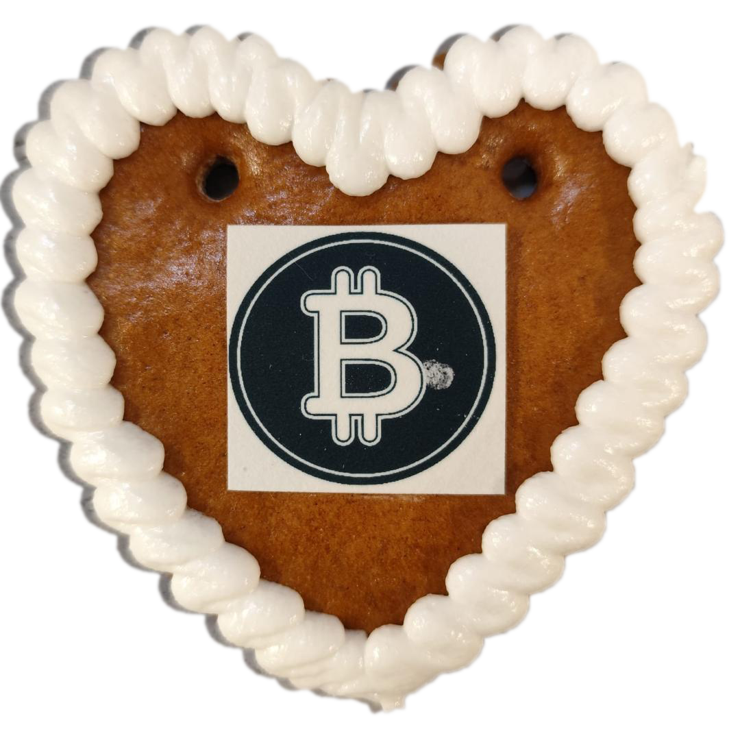 Lebkuchenherz Logo Bitcoin
